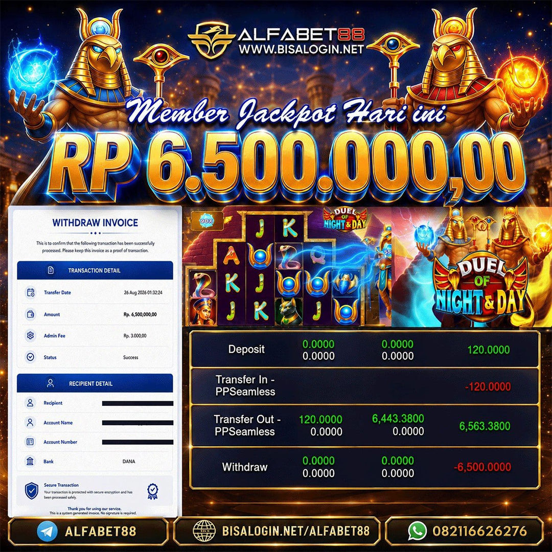 MEMBER JACKPOT Duel of Night & Day IDR 6.500.000