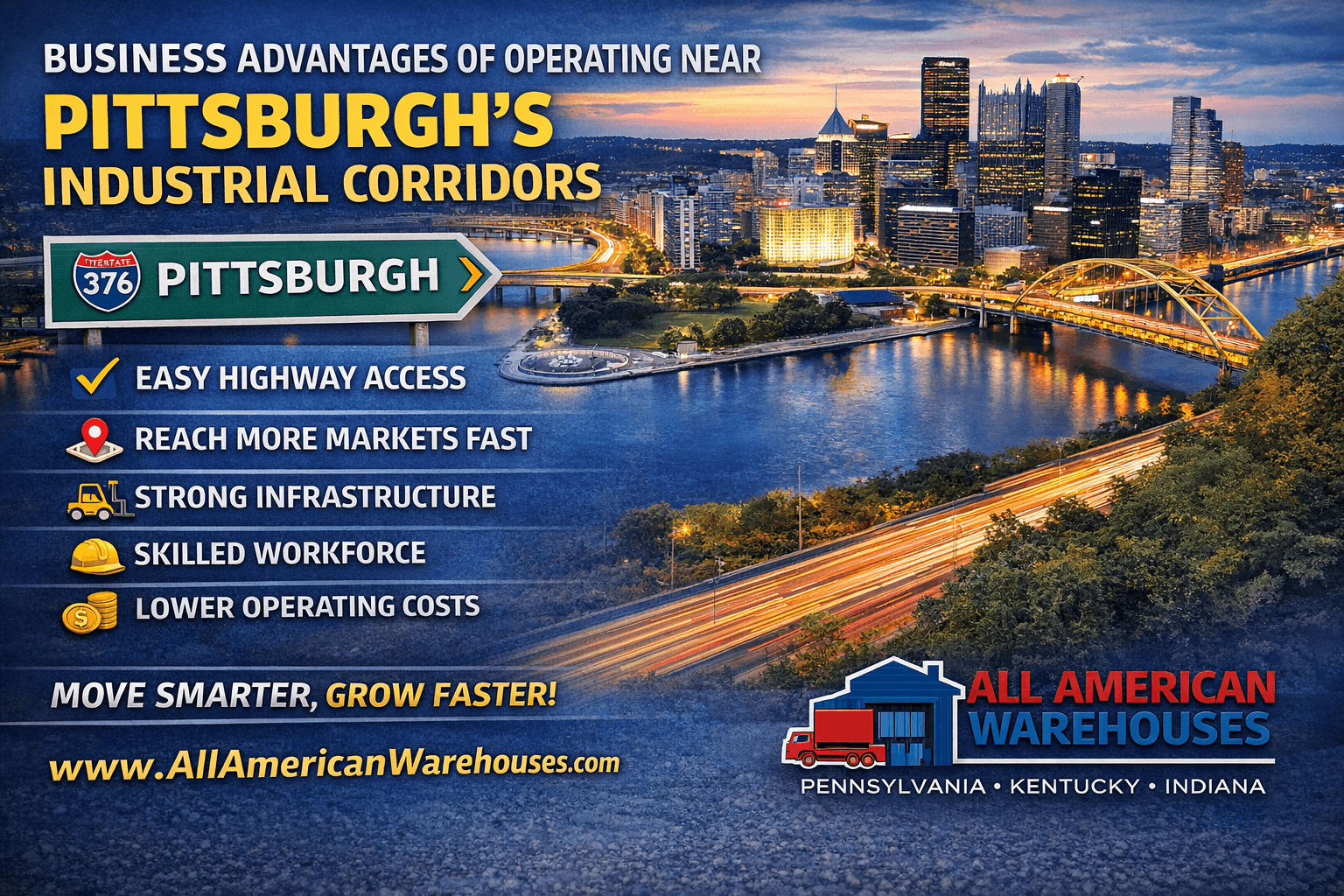 Business Advantages of Operating Near Pittsburgh’s Industrial Corridors