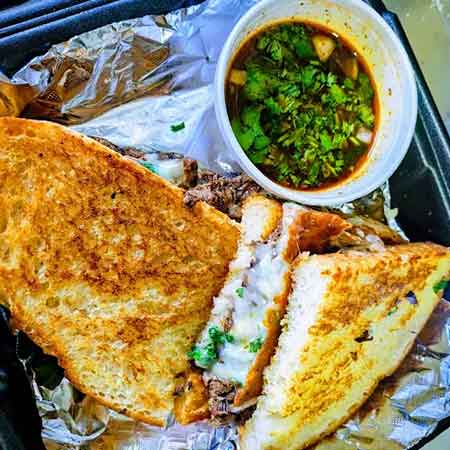 Hector's Mexican Grill California Burrito and street tacos