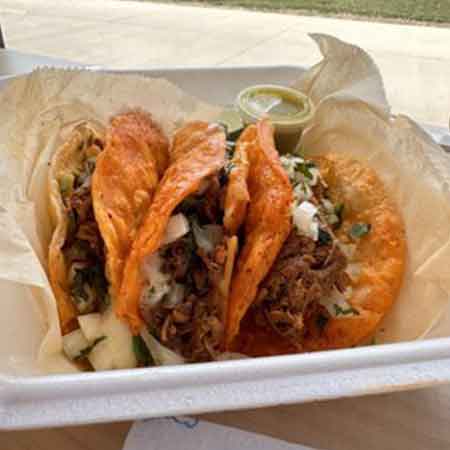 Tacos La Mixteca quesabirria tacos with consommé