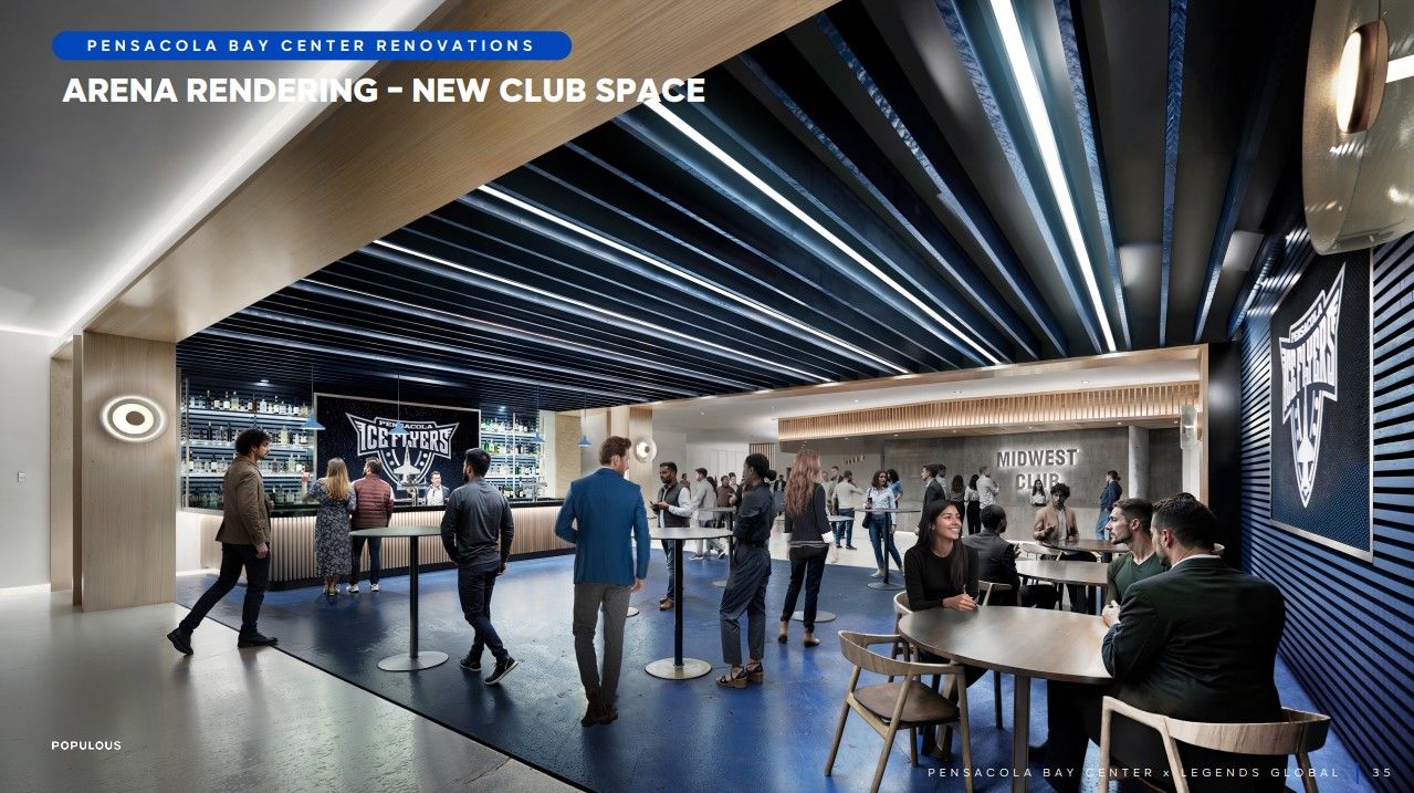 Pensacola Bay Center club space concept.