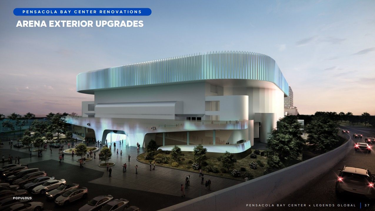 Pensacola Bay Center new club area concept.