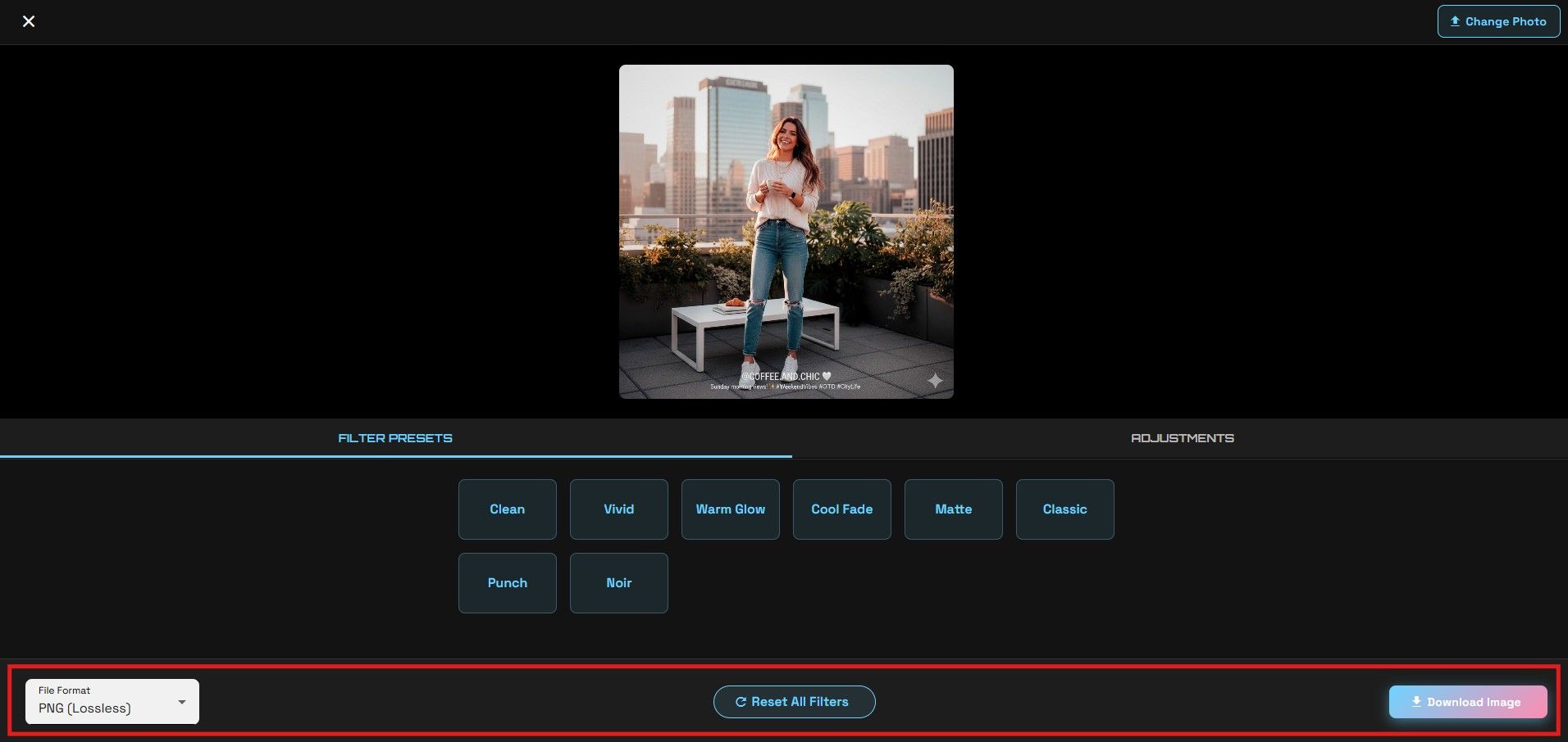 Download dialog showing format options and quality settings