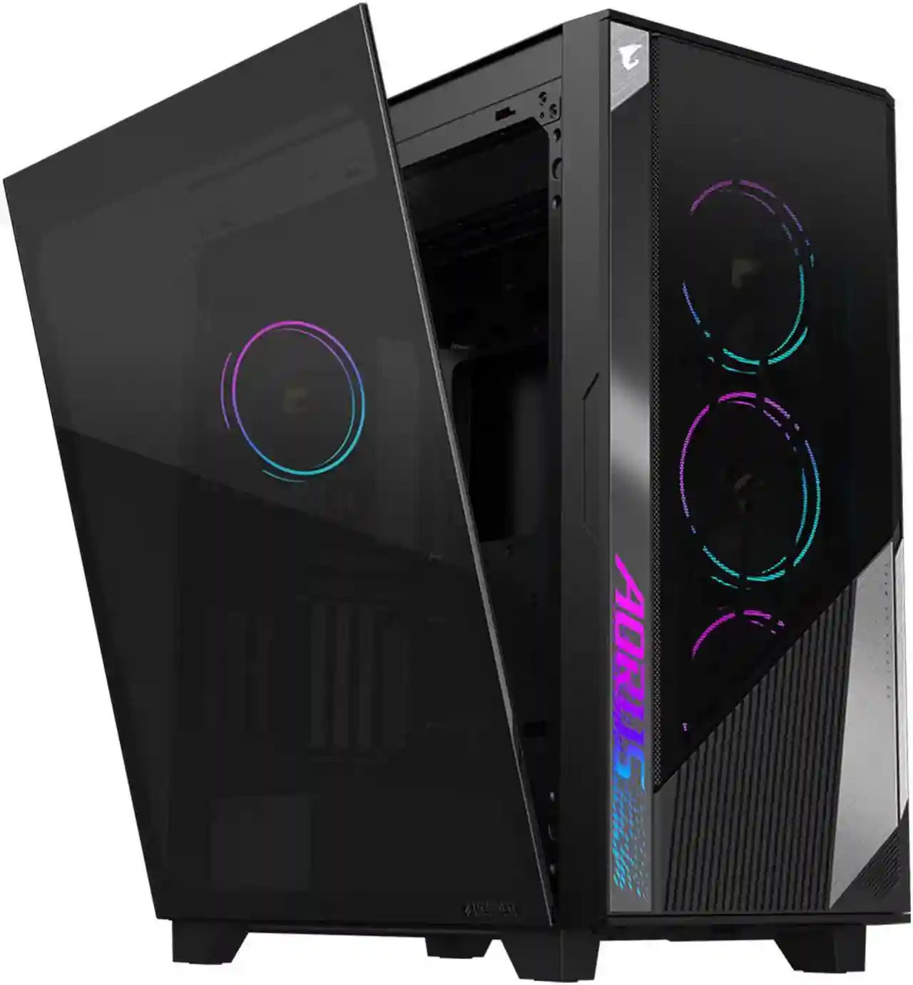 GIGABYTE AORUS C500 GLASS - Black Mid Tower PC Gaming Case
