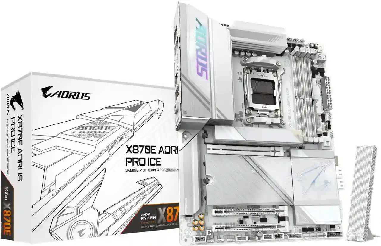 GIGABYTE X870E AORUS PRO ICE AMD AM5 Motherboard, ATX