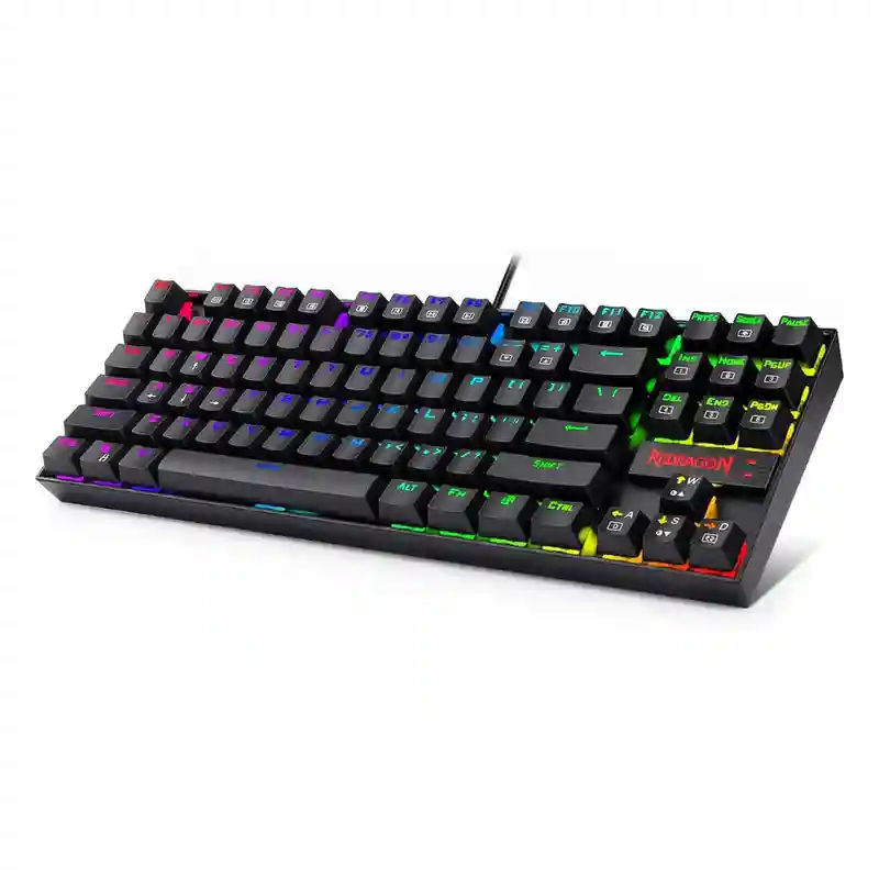 Redragon K552 Kumara RGB Wired Gaming Keyboard – Black-WHITE
