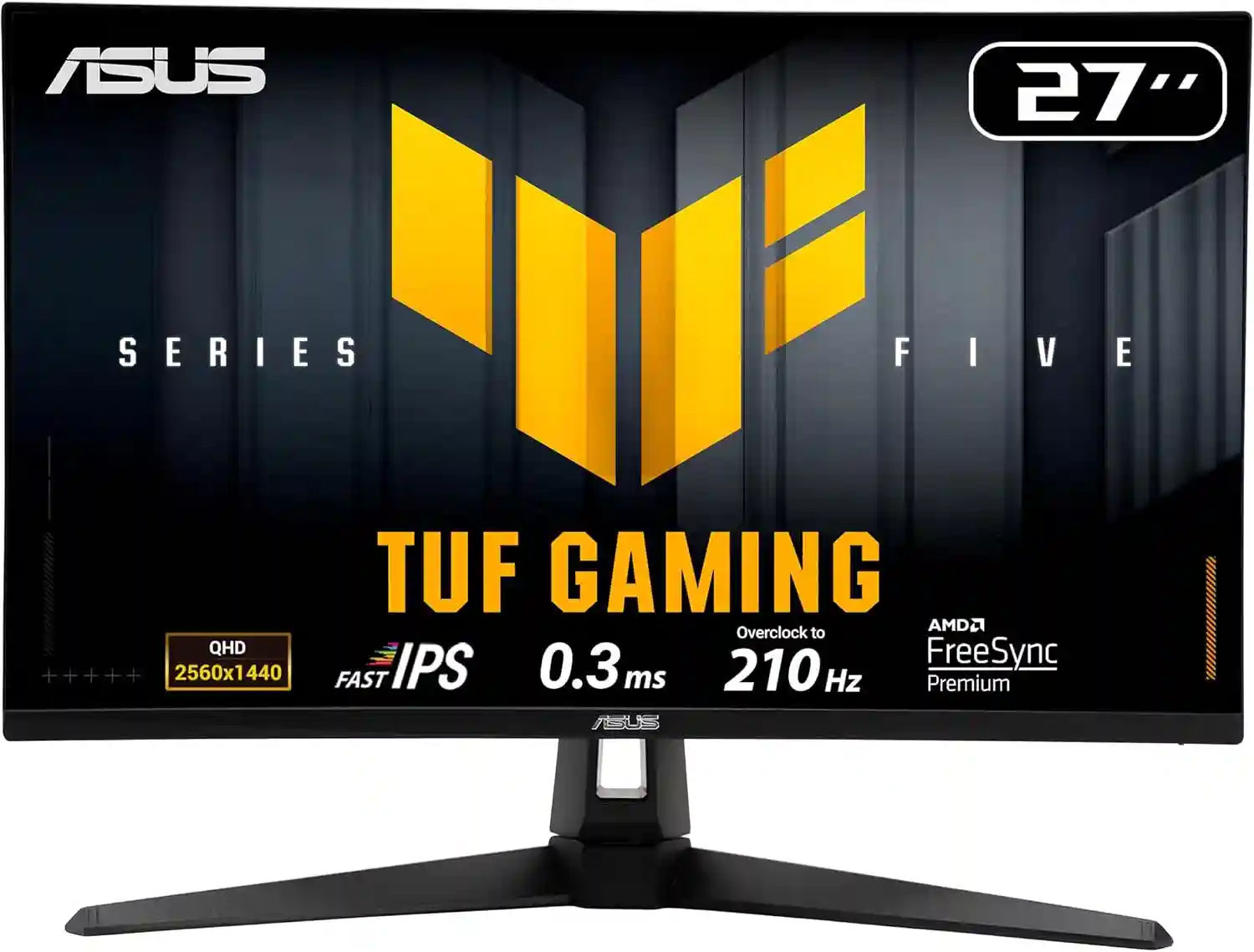 ASUS TUF Gaming 27” 1440P Monitor (VG27AQL5A) – QHD (2560 x 1440), 210Hz, 0.3ms, Fast IPS, Extreme Low Motion Blur Sync, Speakers, DisplayWidget Center