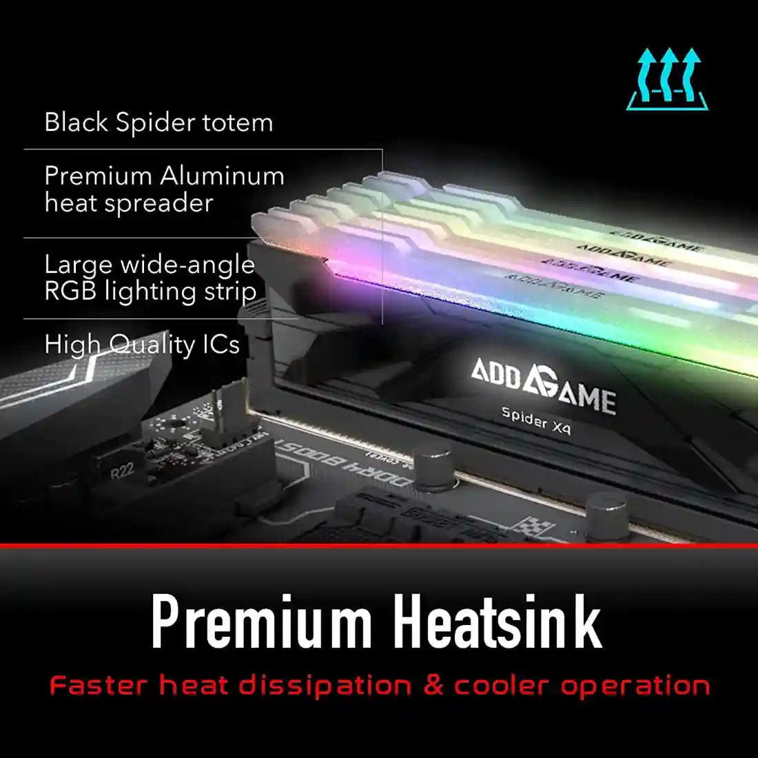 Addlink Spider X4 DDR4 32GB - 3200mhz (2x16Gb) RGB