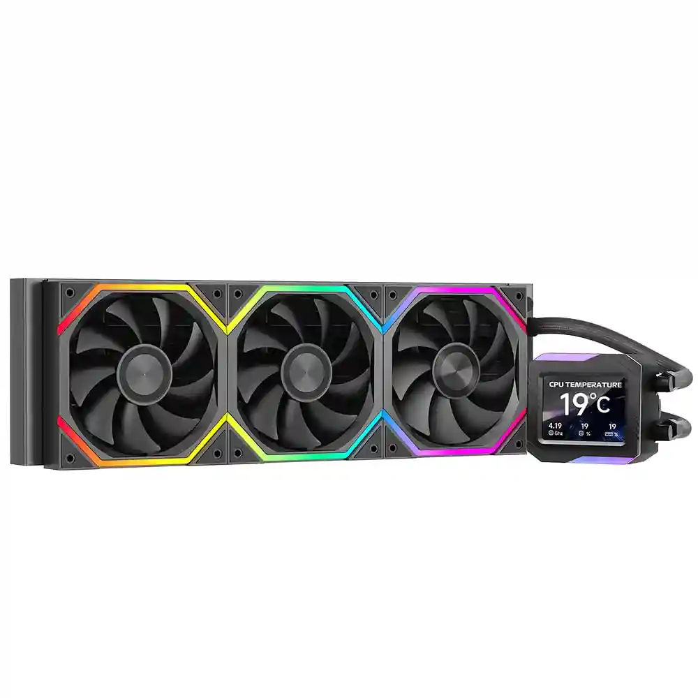 Astroshel V2G 360 Argb Water Cooling CPU Cooler|3 * 120mm PWM Fans with 2000RPM|Customizable LCD Digital Display Screen for Intel LGA1851/1700/1200/115X AMD AM4/AM5