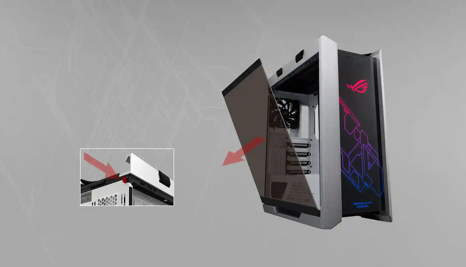 Asus ROG Strix Helios GX601 RGB Mid-Tower Computer CaseAsus ROG Strix Helios GX601 RGB Mid-Tower Computer Case WHITE