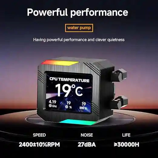 Astroshel V2G 360 Argb Water Cooling CPU Cooler|3 * 120mm PWM Fans with 2000RPM|Customizable LCD Digital Display Screen for Intel LGA1851/1700/1200/115X AMD AM4/AM5