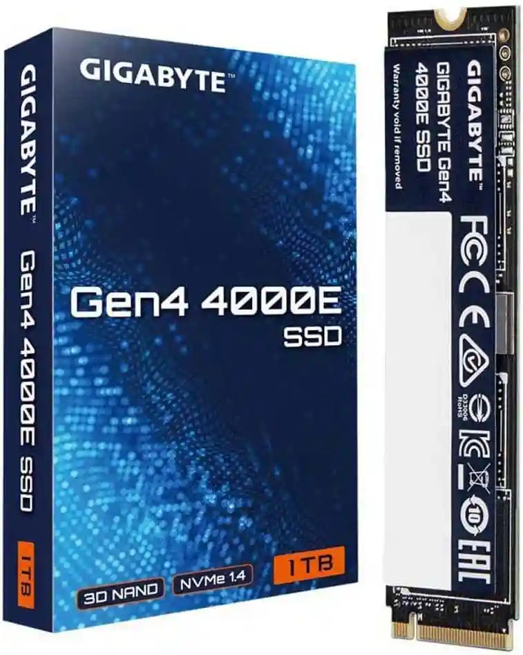 Gigabyte 1TB M.2 Solid State Drive Gen4 4000E (PCIe Gen 4.0 x4/NVMe 1.4)