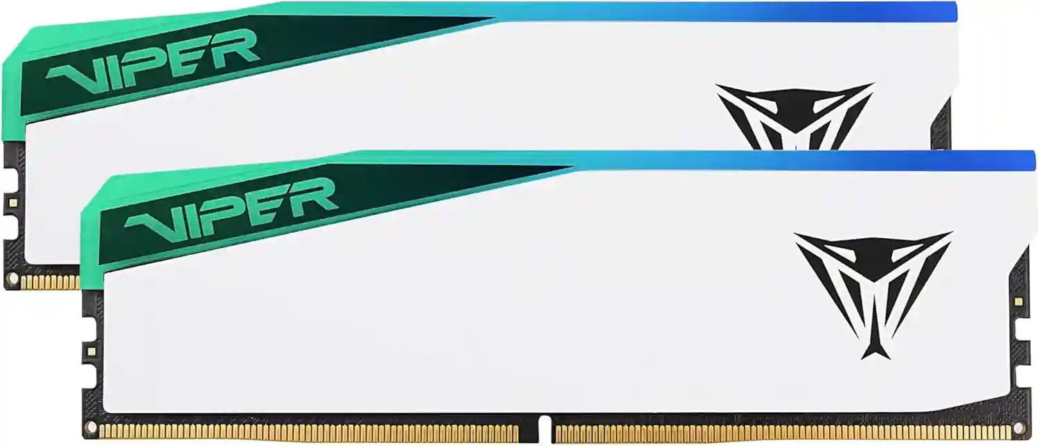 Patriot Viper Elite 5 32GB (2x 16 GB) DDR5 6000MHz RGB Desktop Memory – White