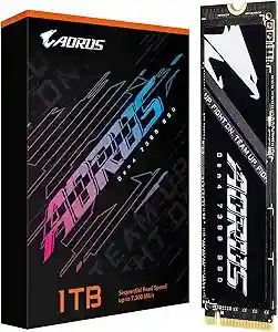 GIGABYTE AORUS Gen4 7300 SSD 1TB (w/o Heat Spreader) PCIe 4.0 NVMe M.2 Internal Solid State Drive with Read Speed Up to 7300MB/s, Write Speed Up to 6000MB/s