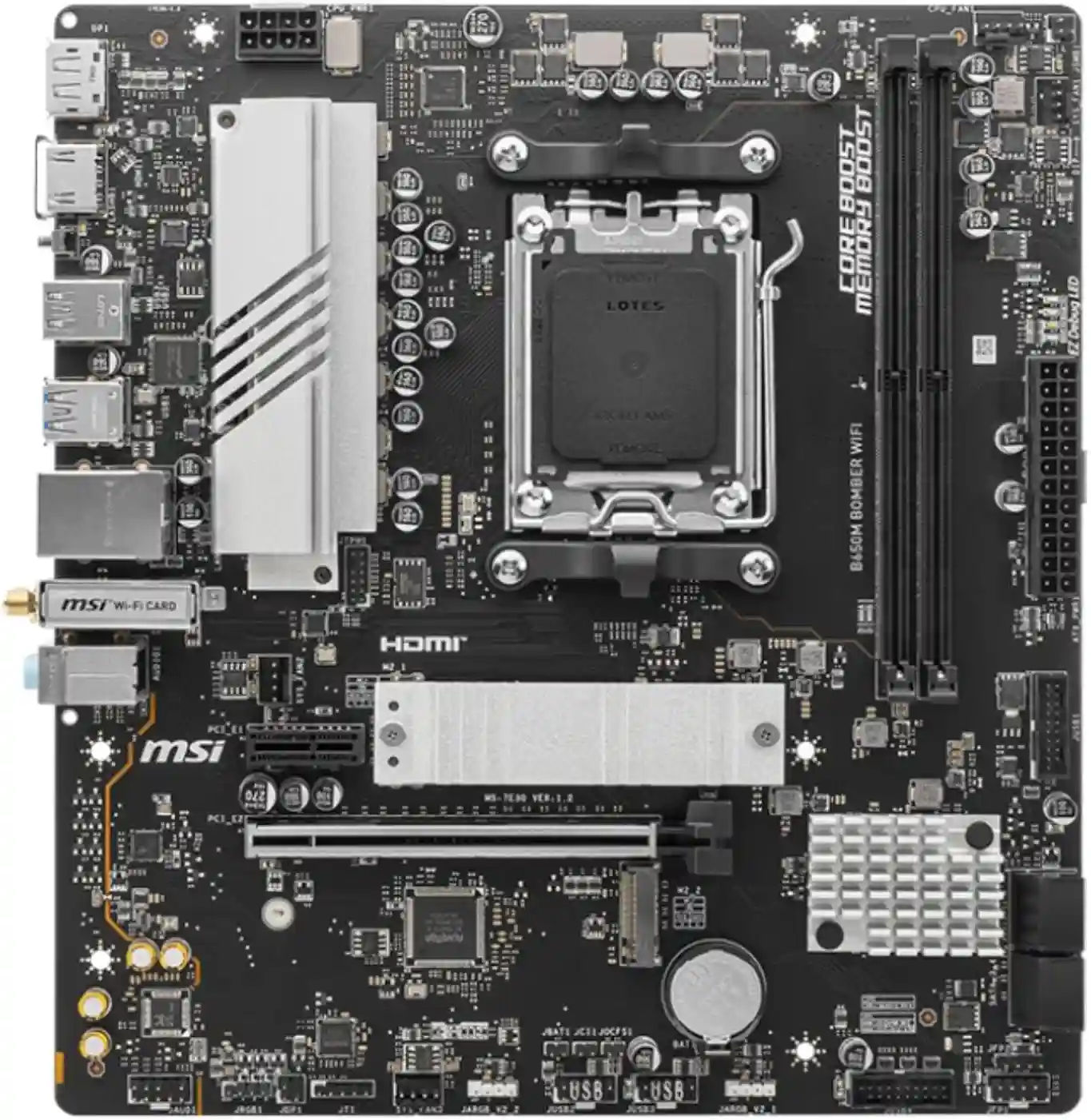 MSI B650M Bomber WiFi Motherboard, Micro-ATX