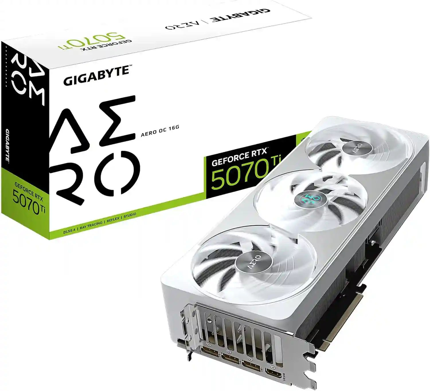GIGABYTE GeForce RTX 5070 Ti AERO OC 16G Graphics Card, 16GB 256-bit GDDR7, PCIe 5.0