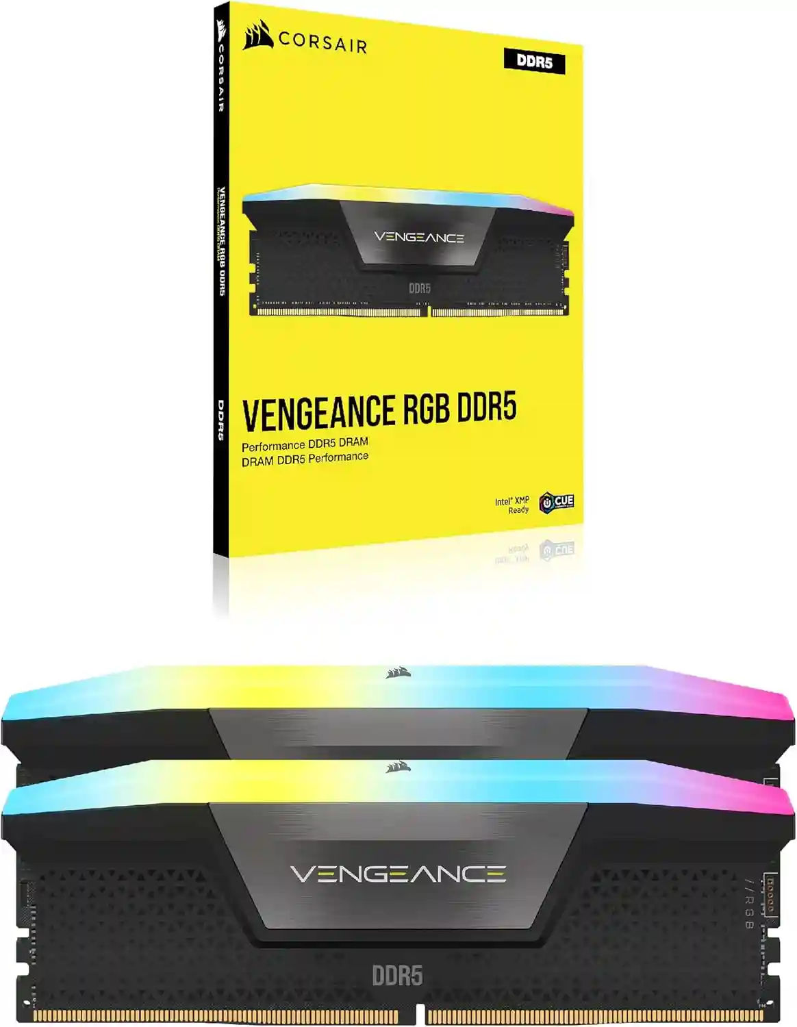 VENGEANCE® RGB 32GB (2x16GB) DDR5 DRAM 7200MT/s CL34 Memory Kit — Black