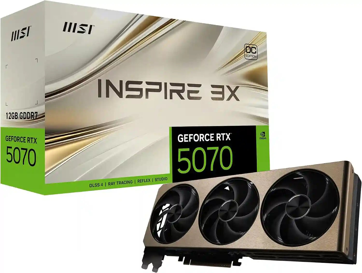 msi Gaming RTX 5070 12G Inspire 3X OC Graphics Card (12GB