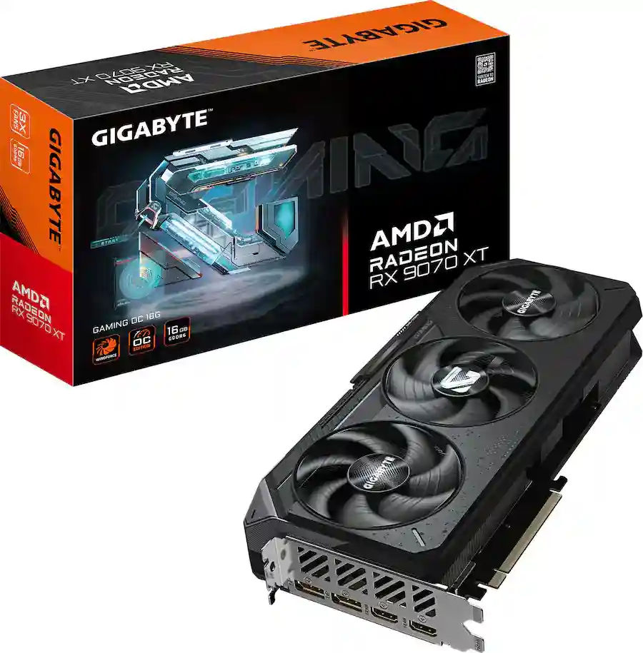 GIGABYTE - Radeon RX 9070 XT GAMING OC 16G GDDR6 PCI Express 5.0 Graphics Card