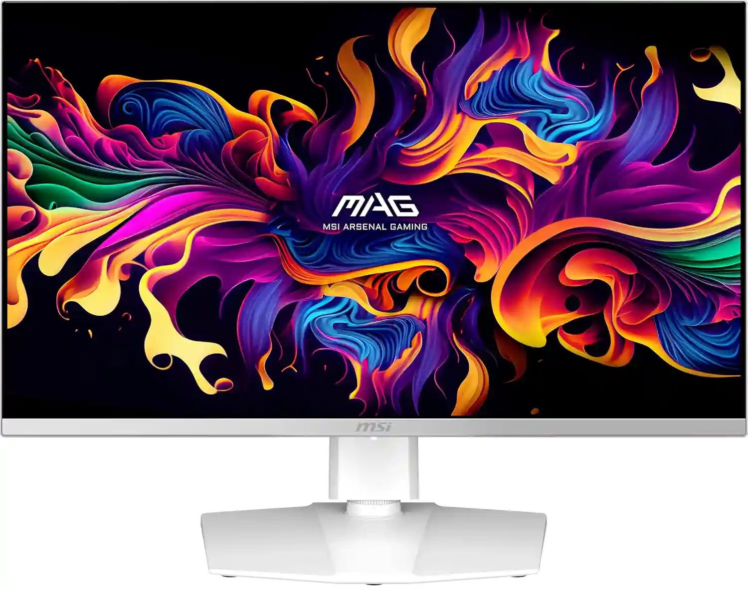 MSI MAG 272QPW QD-OLED X28 27-inch 2560 x 1440 (QHD) Gaming Monitor, 280Hz, Adaptive-Sync, HDR Ready, HDMI, VGA Port, VESA Mountable, Tilt, 4-Side Slim Bezel, 0.03ms, White