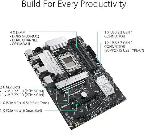 ASUS Prime B650-PLUS AMD  AM5 Ryzen
