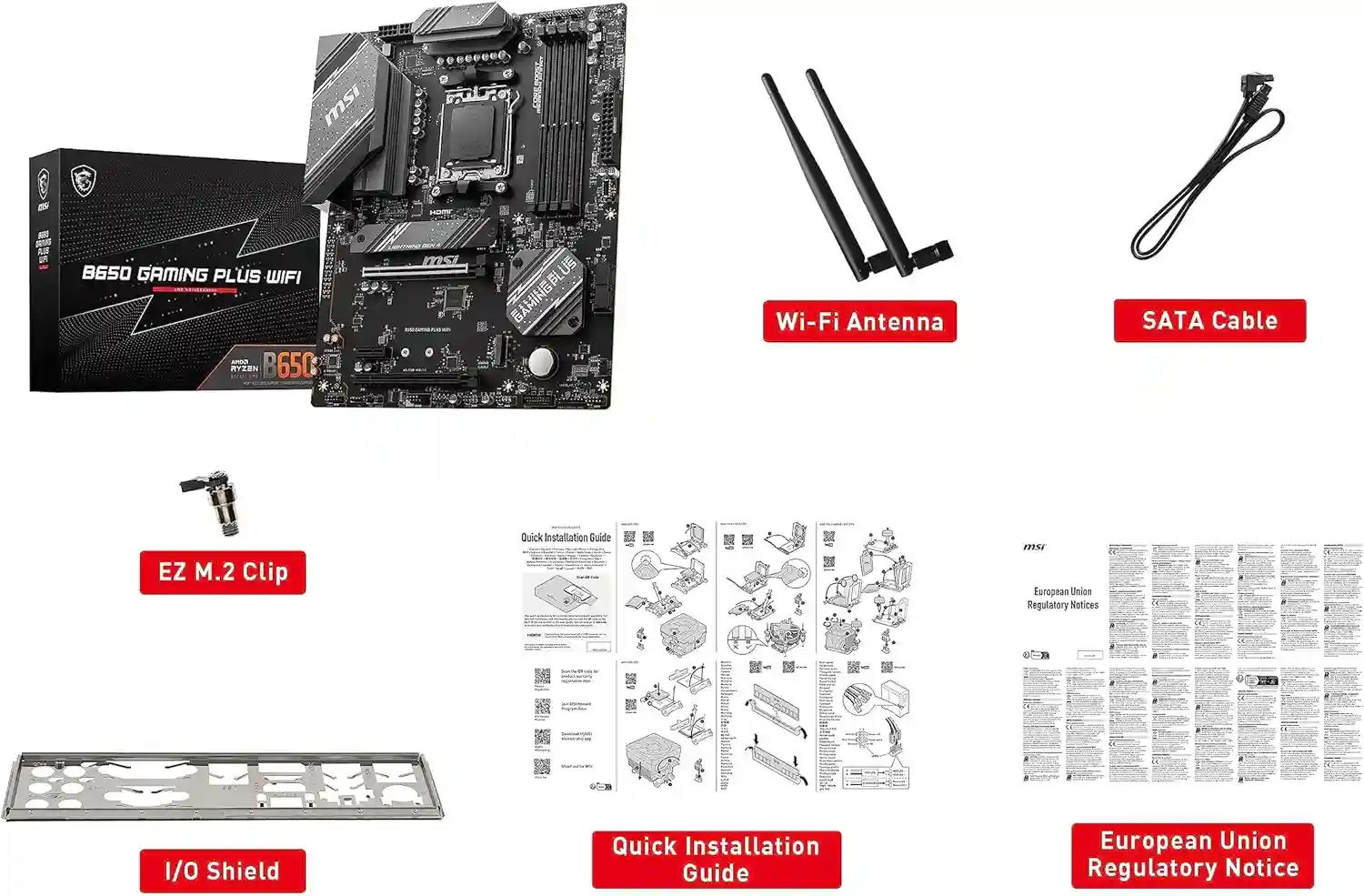 MSI B650 Gaming Plus WiFi Gaming Motherboard (AMD Ryzen 9000/8000/7000 Series Processors, AM5, DDR5