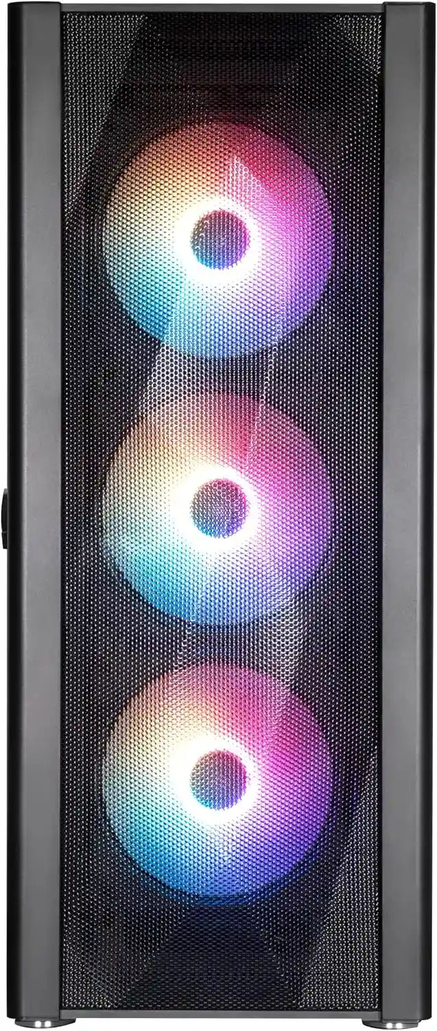 Galax Rev-06 ARGB Black Revolution 06 With 4 ARGB Fans Preinstalled, Mid Tower Gaming Cabinet, Tempered Glass Side Panel, Supports ATX, M-ATX, ITX Motherboards