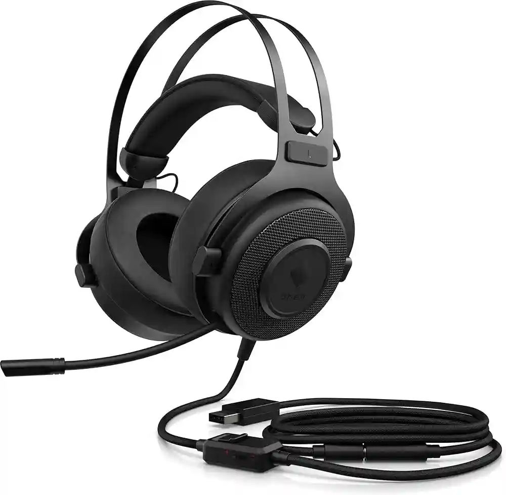 HP OMEN Blast Gaming Headset with 7.1 Surround Sound and Retractable Noise Cancelling Microphone
