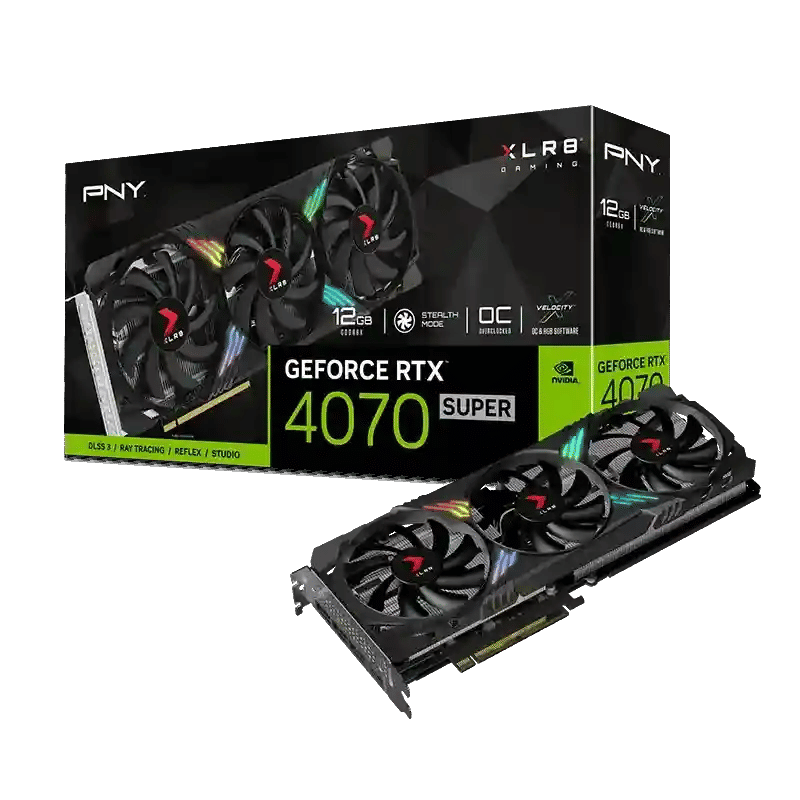 GEFORCE RTX 4070 SUPER PNY VERTO OC 12GB GDDR6X TRIPLE FAN
