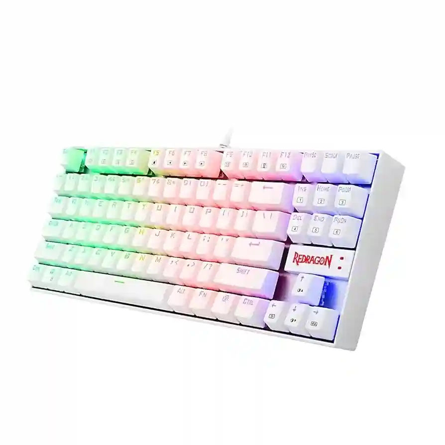 Redragon K552 Kumara RGB Wired Gaming Keyboard – Black-WHITE