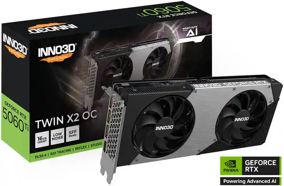 Inno3D GeForce RTX 5060 Ti 16GB TWIN X2 OC Graphics Card