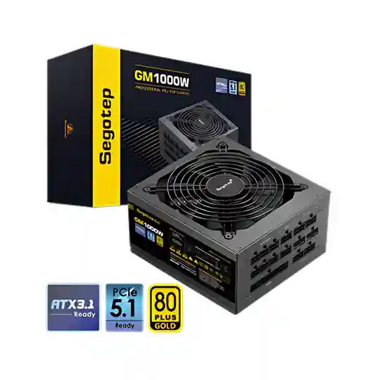 Segotep GM1000W 1000W Gold 80+ Full Modular 80+, PCIe 5.1 & ATX 3.1