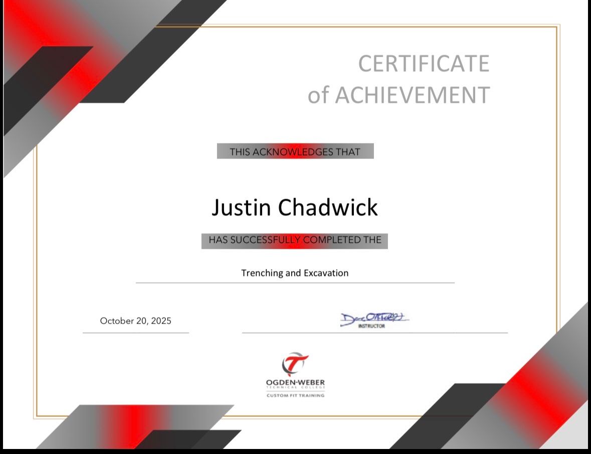 Justin Chadwick safety certification