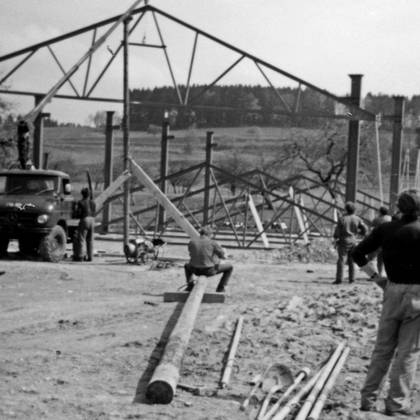 Aufrichte Stahlbau 1971