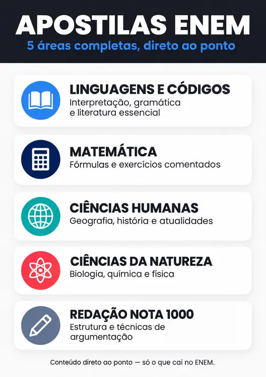 Prévia de um dos materiais do Organiza ENEM