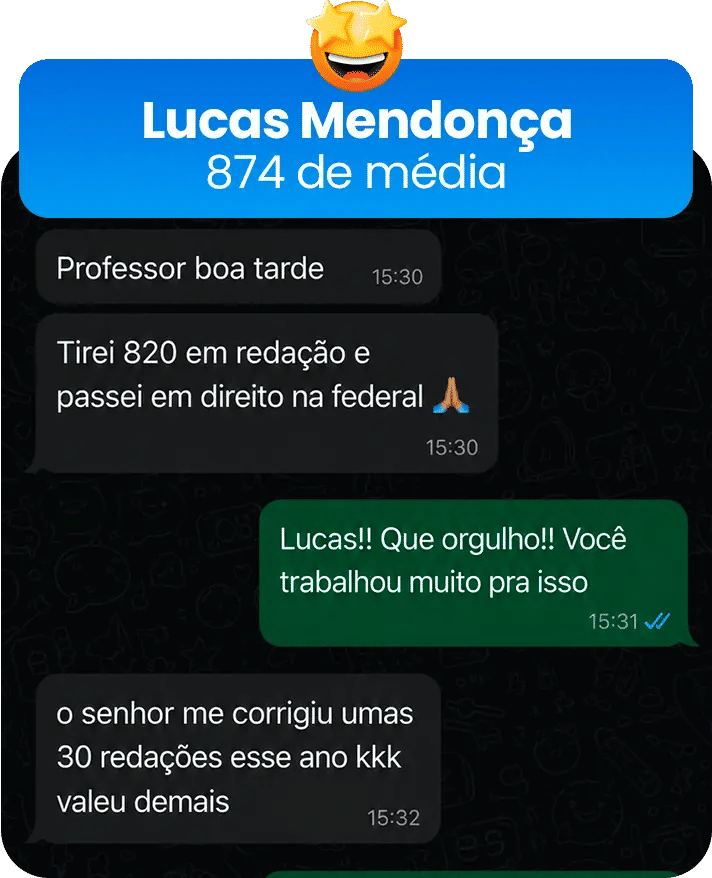 Print de conversa com cliente satisfeito