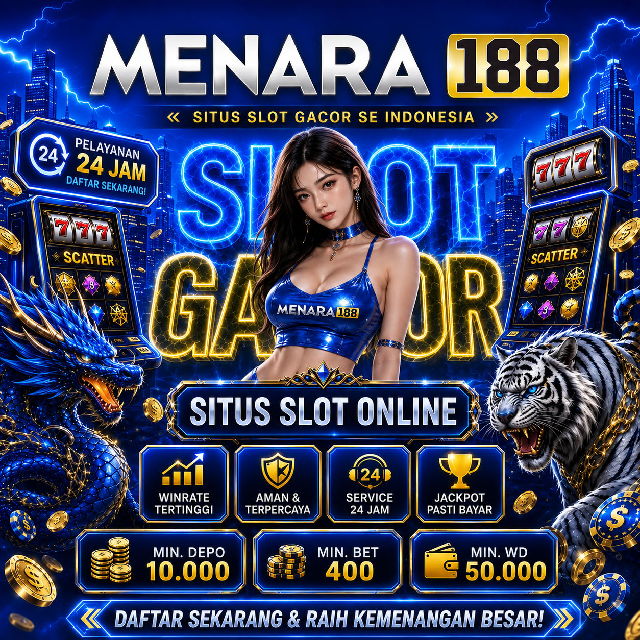 Thumbnail 1 of 3, Poster, MENARA188 - Akses Mudah Toto Macau, Link Alternatif Resmi & Informasi Pasaran Terlengkap designed and sold by MENARA188.