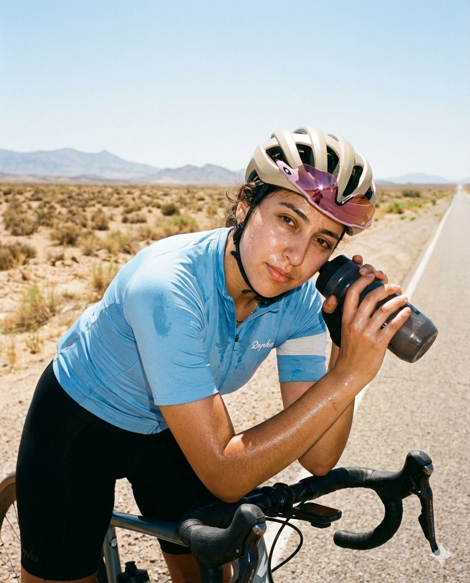 🚴‍♀️ Rapha Aesthetic: Free AI Cycling Prompt — Portrait AI art prompt example for Midjourney and Stable Diffusion