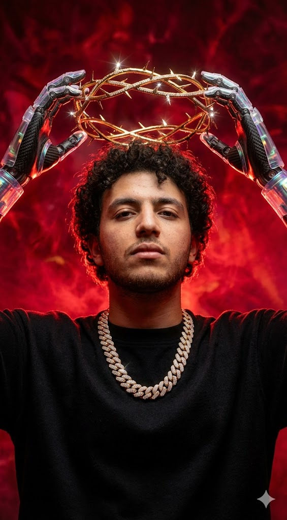 👑 Cyberpunk King Concept Art: Free AI Prompt — 3D AI art prompt example for Midjourney and Stable Diffusion