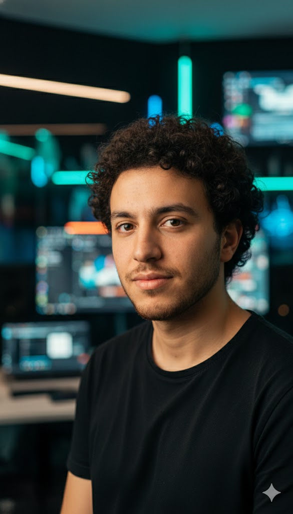 💻 Cinematic Software Engineer Aesthetic: Free AI Prompt — Portrait AI art prompt example for Midjourney and Stable Diffusion