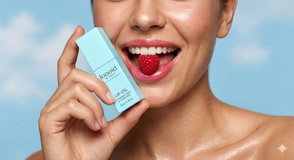 Free Prompt for Hyper-Realistic Lip Oil Beauty Product Close-Up with Raspberry 💄🍓📸 — Business AI art prompt example for Midjourney and Stable Diffusion