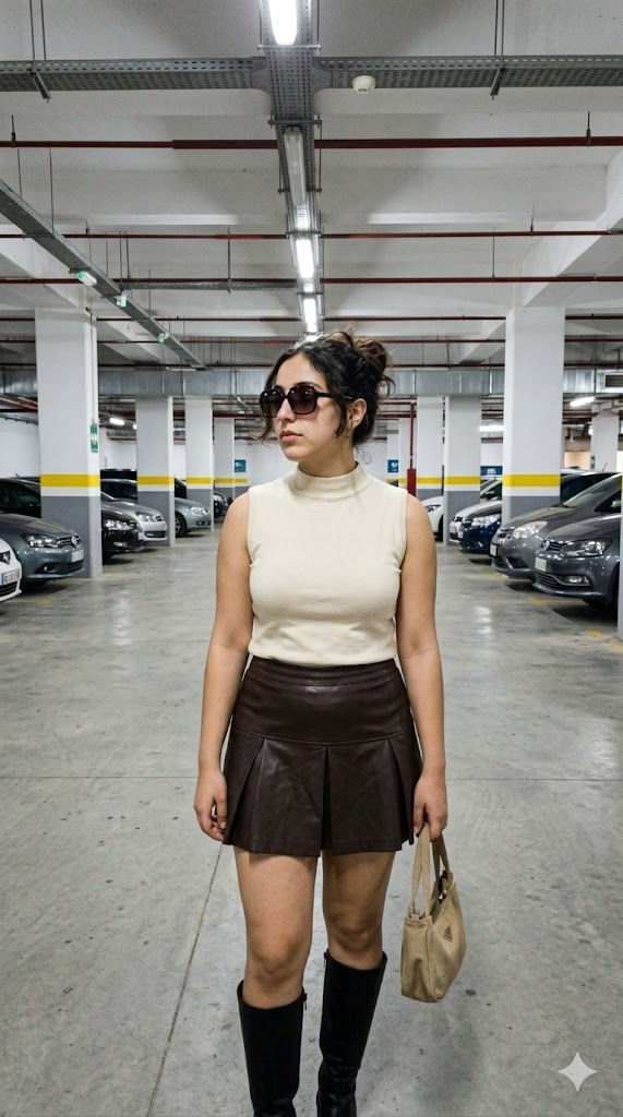 Free Prompt for Ultra-Realistic Underground Parking Smartphone Lifestyle Photo — Portrait AI art prompt example for Midjourney and Stable Diffusion