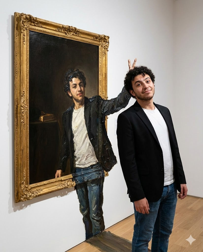 🖼️ Painting Comes to Life: Free AI Illusion Prompt — Portrait AI art prompt example for Midjourney and Stable Diffusion