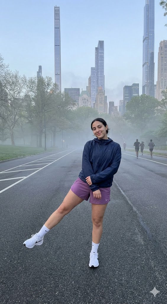 Early Morning NYC Park Prompt – Peaceful Urban Lifestyle Photorealism — Portrait AI art prompt example for Midjourney and Stable Diffusion