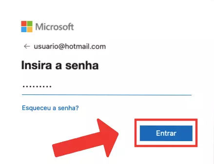Hotmail Entrar Botão Botão de entrar do email do hotmail
