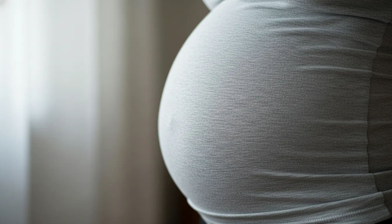 one month pregnant belly