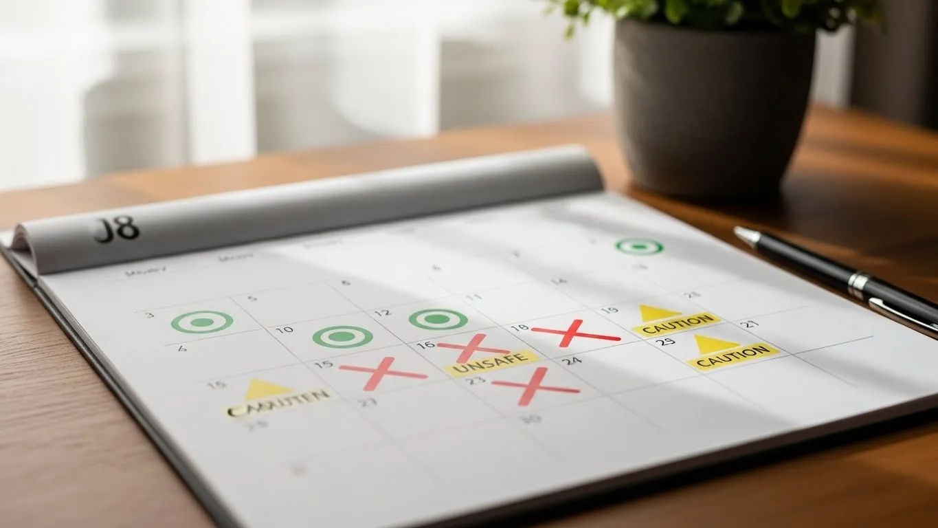 safe days for not getting pregnant