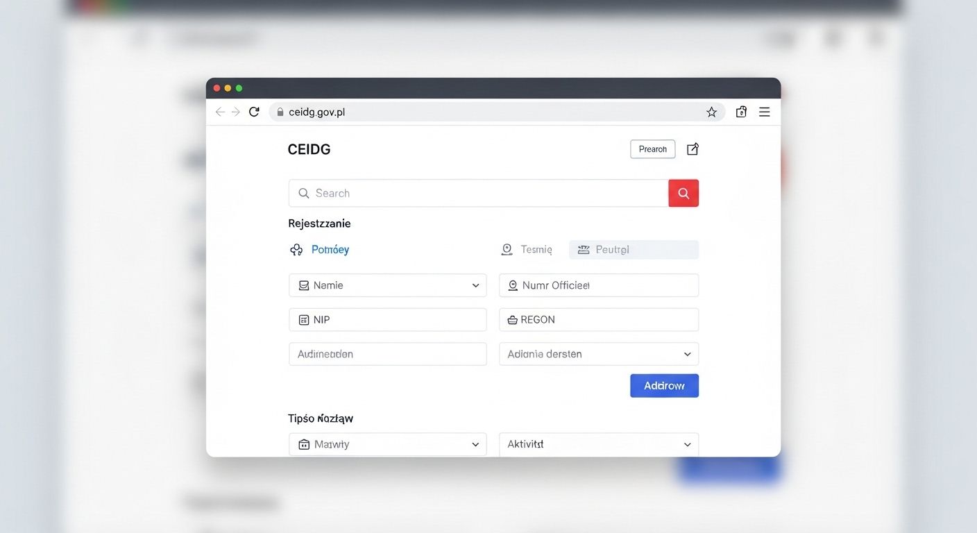 Przeglądarka CEIDG: Wyszukaj Firmy Teraz