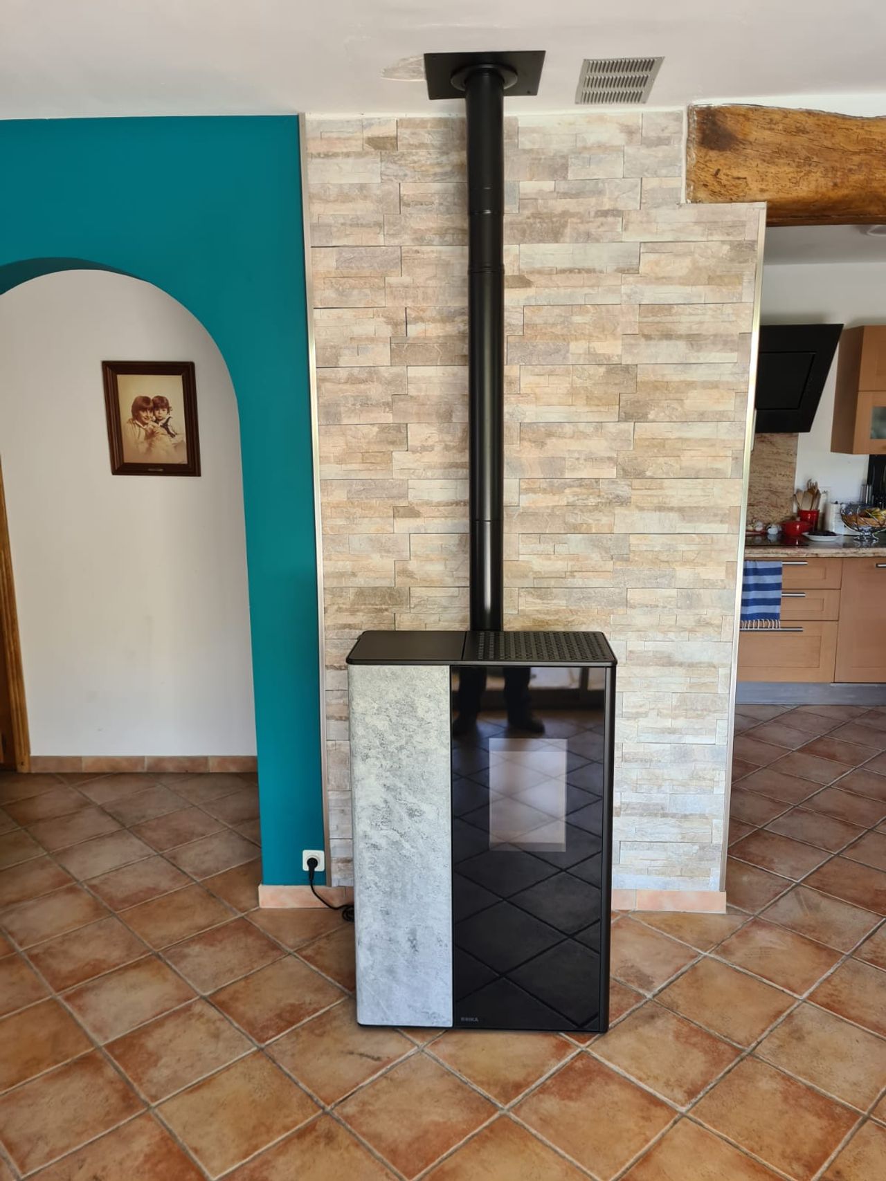 Installation chez un client par Ambiance Feu