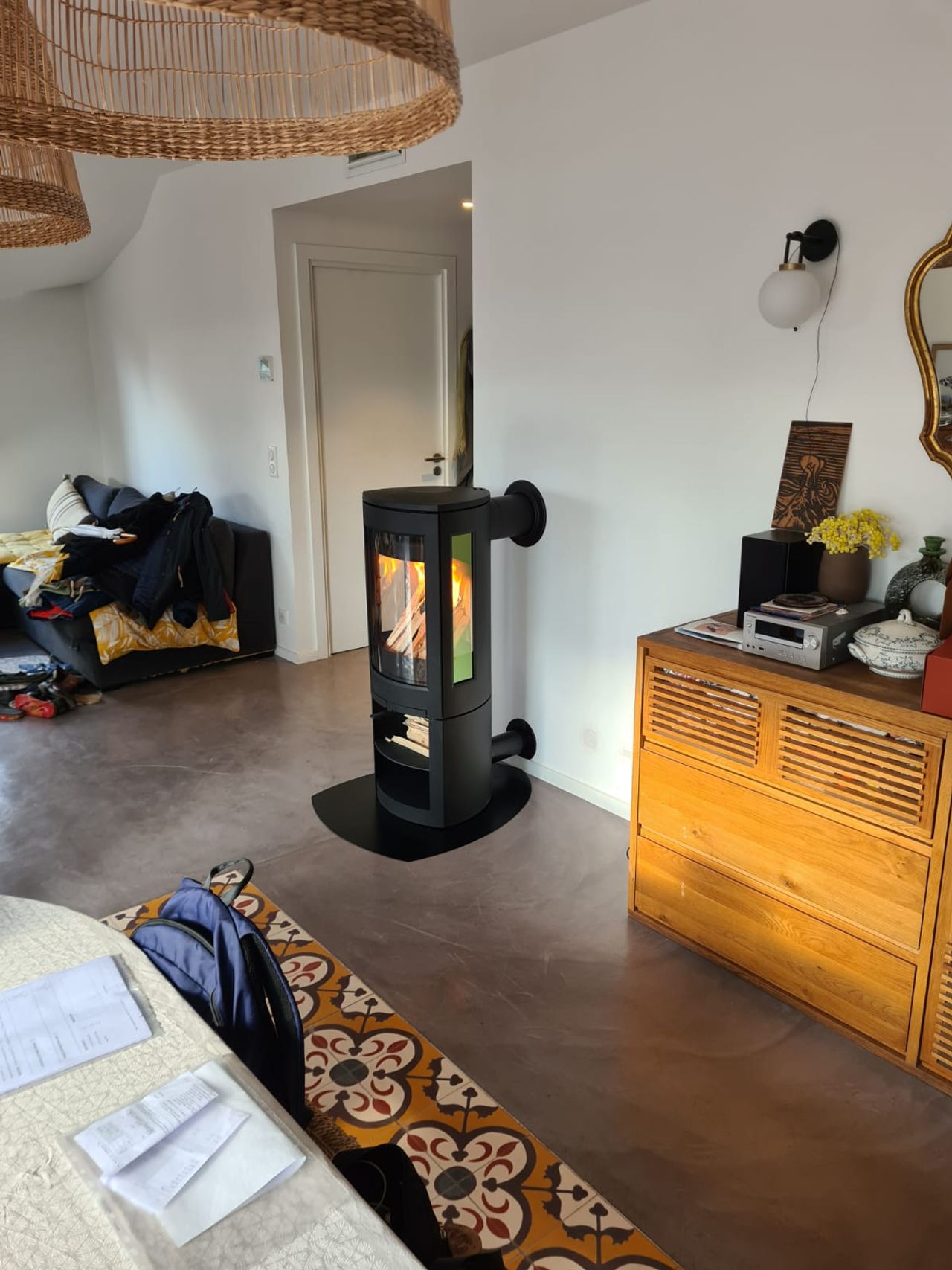 Installation chez un client par Ambiance Feu